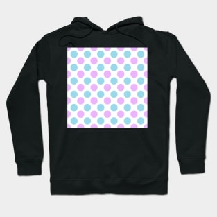 Lilac and Blue Circles Polka Dot Pattern Hoodie